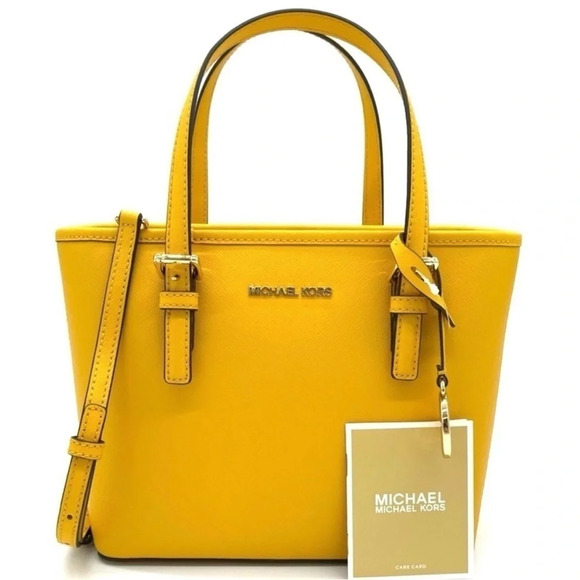 Michael Kors Handbags - Michael Kors Xsmall Top Zip Tote Crossbody Bag Jasmine Yellow